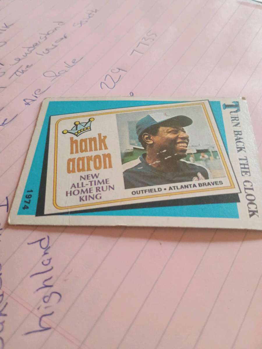 Hank Aaron baseball card 1974