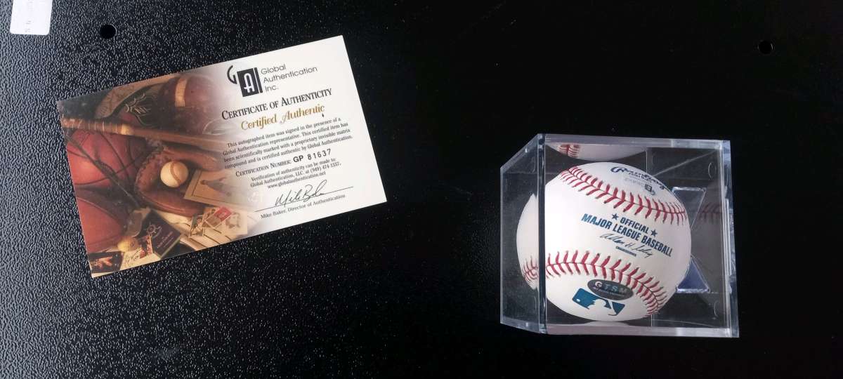 baseball signed by Jose Canseco with coa