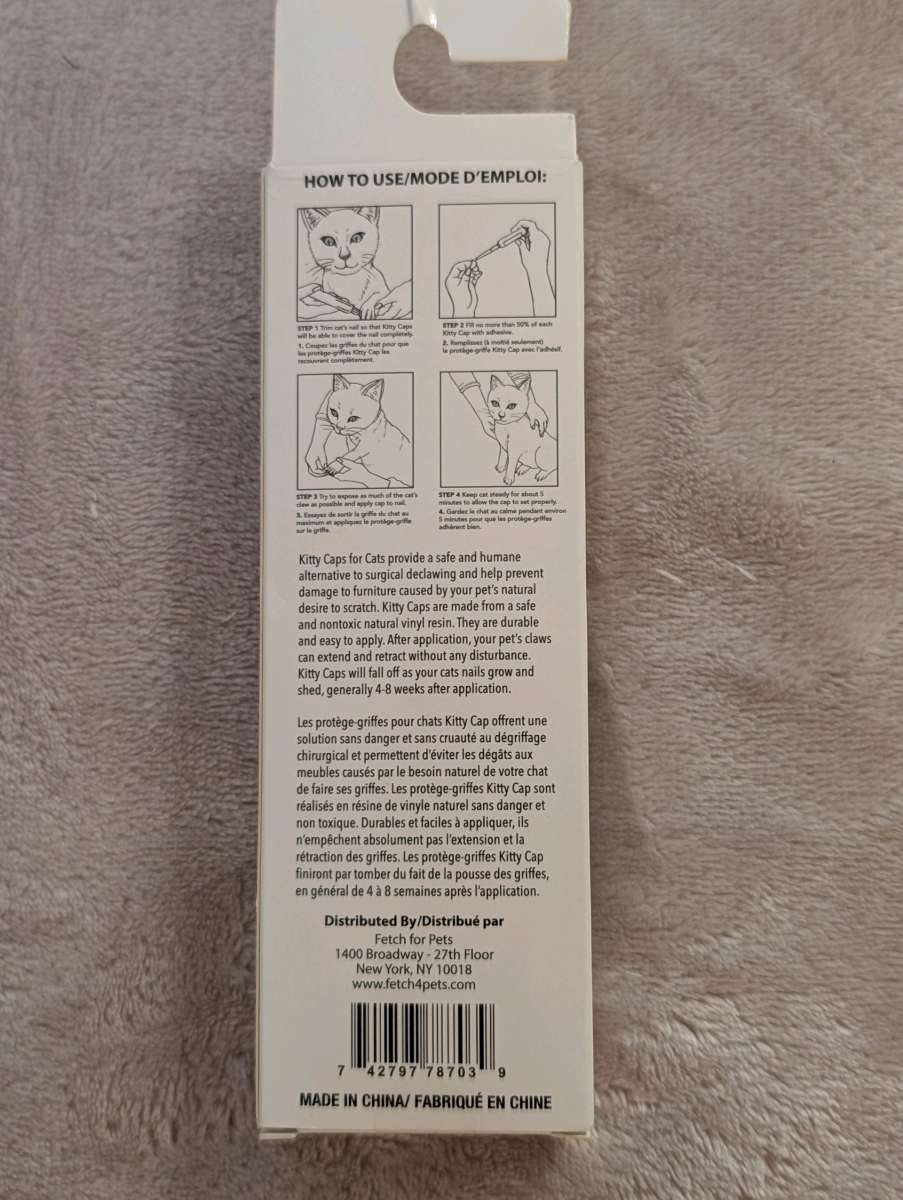 Kitty Caps nail caps for cats 40 total pieces