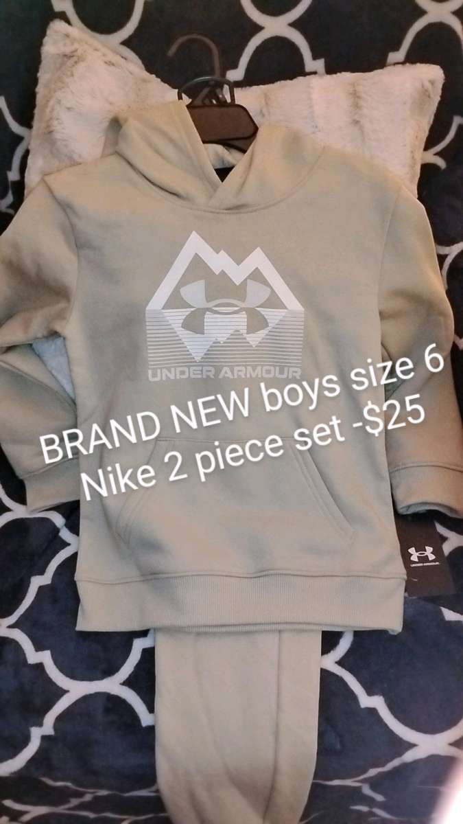 brand new boys Nike under armour and Jordan 2 piece sets