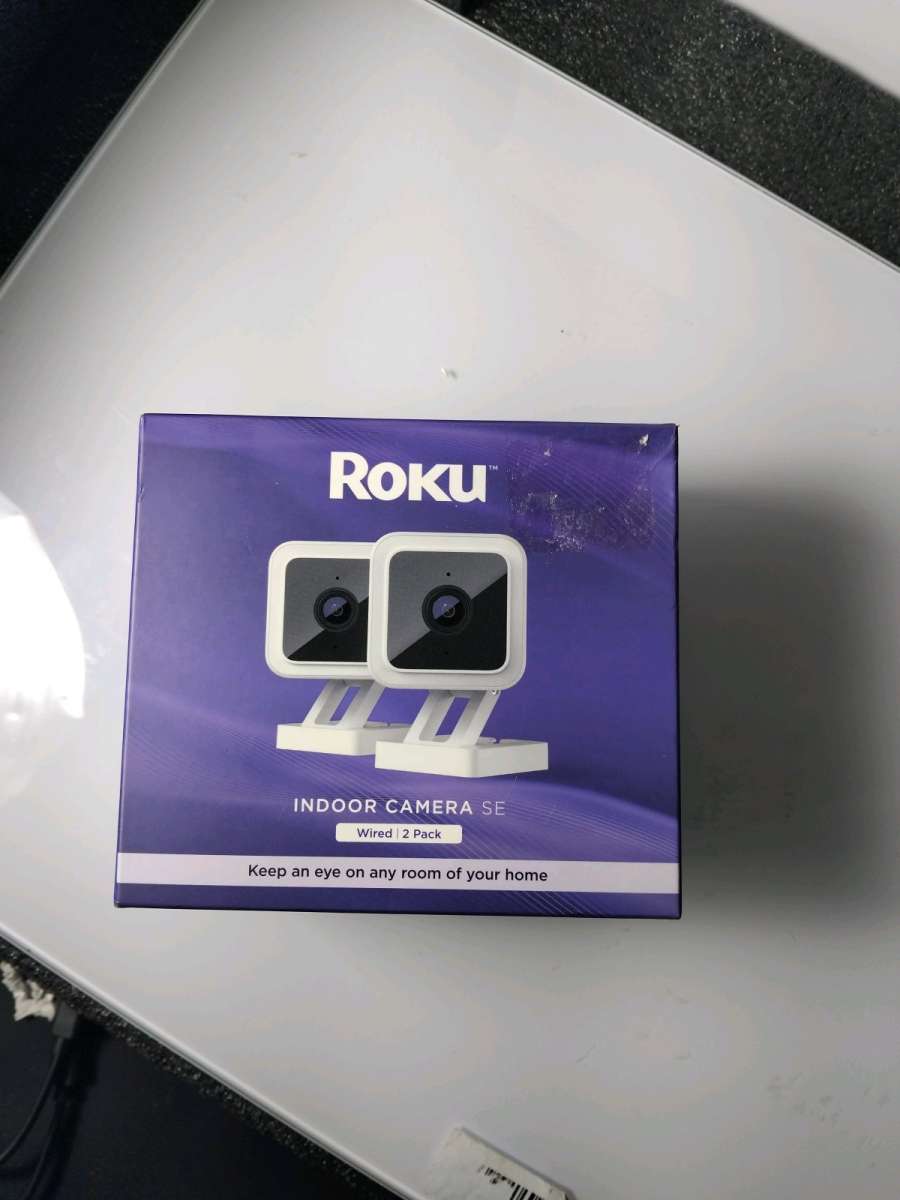 Roku Indoor Camera 2024  Home Security  2Pack  Wired Securit