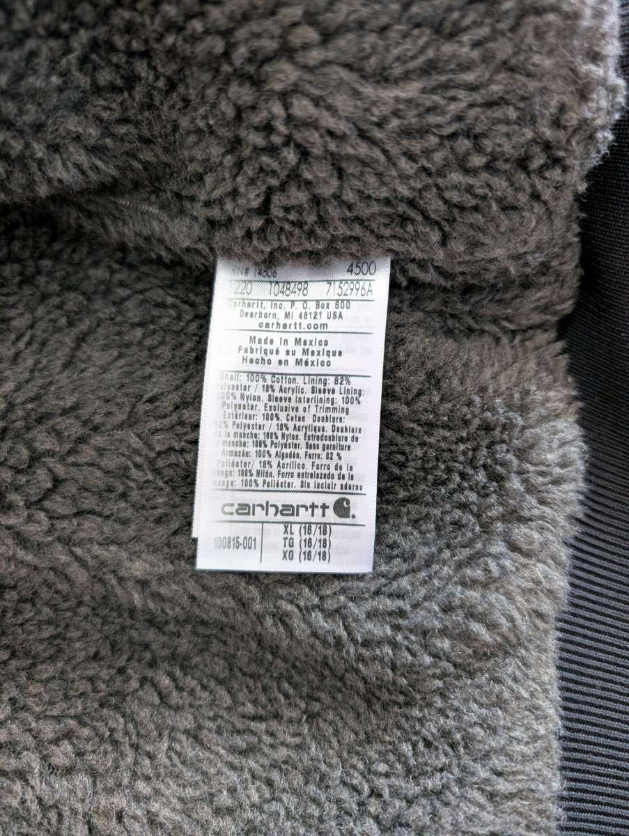 Carhartt Wildwood Jacket Sherpa Lined Womens XL Black