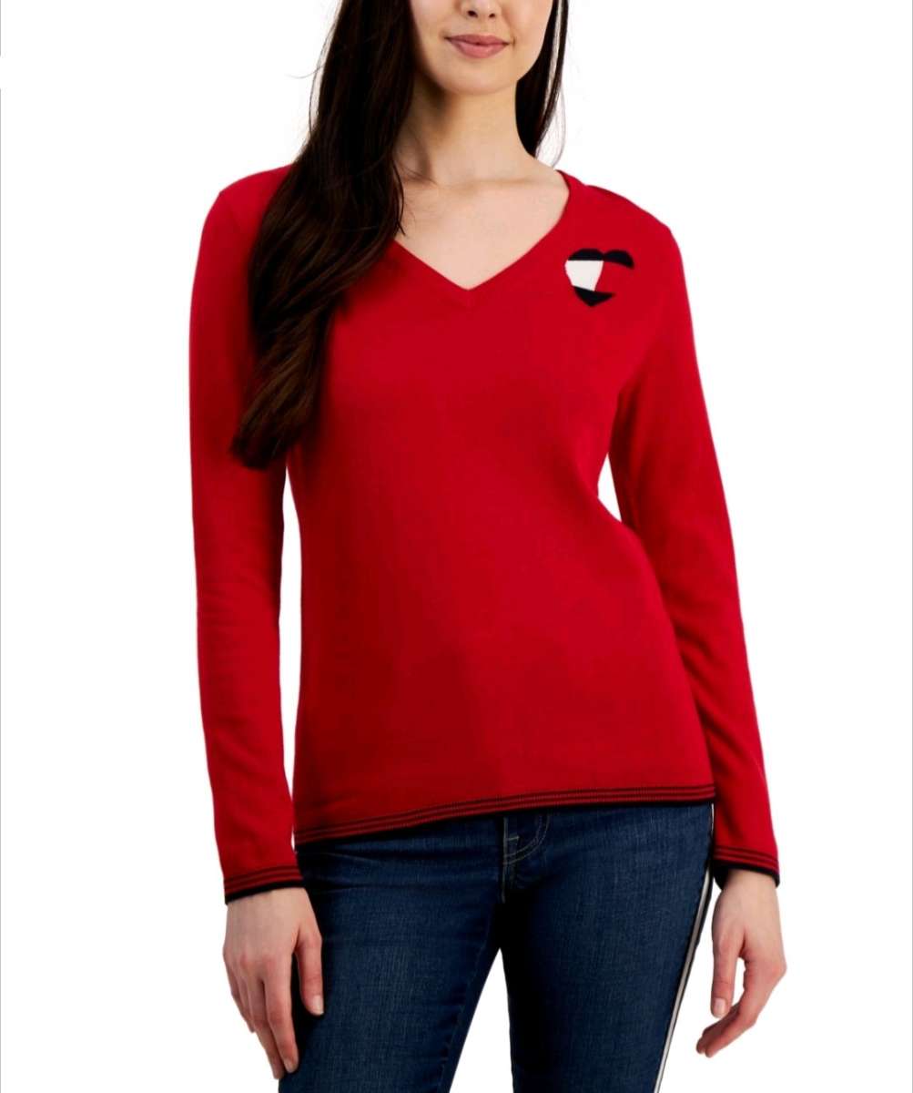 Tommy HilfigerHeart Ivy V Neck Sweater