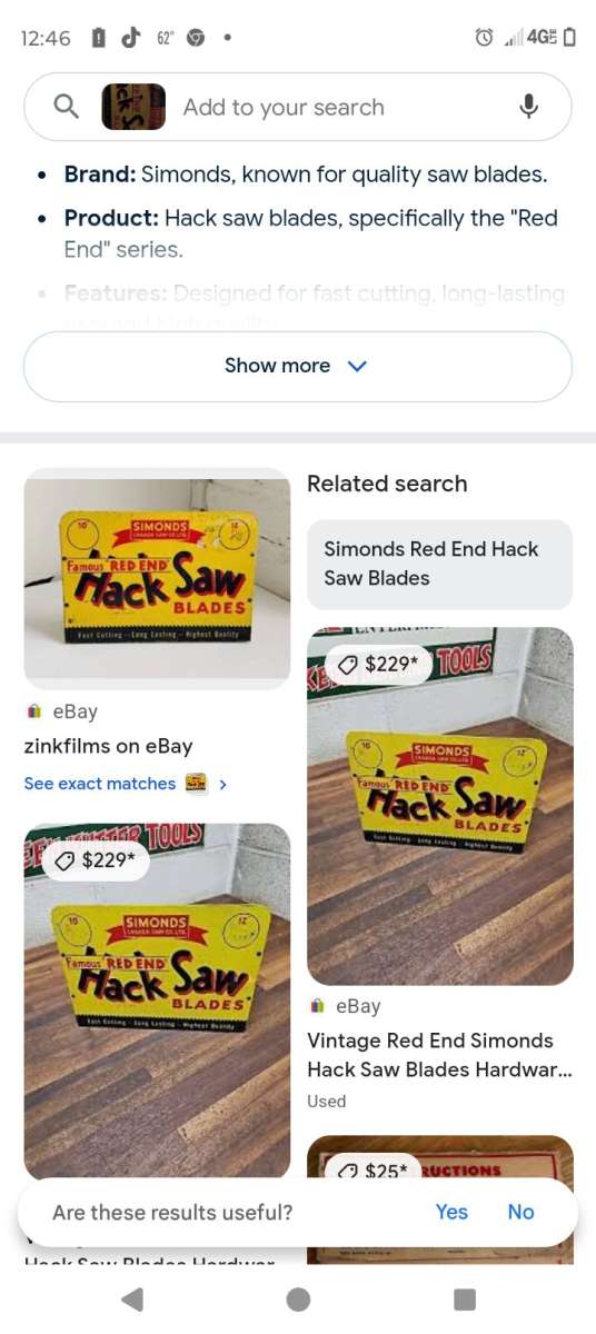 hack saw advertising display