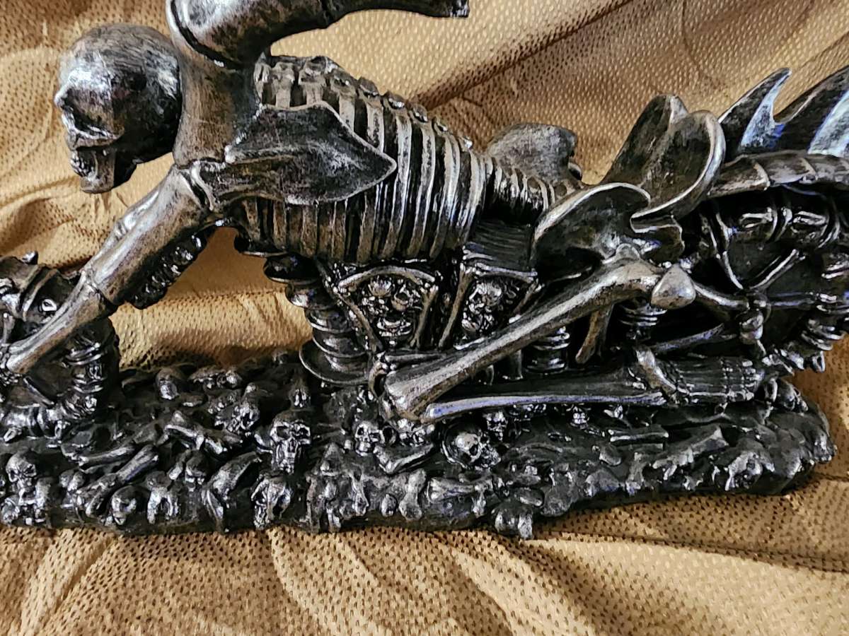 Skeleton biker wine bottle holder