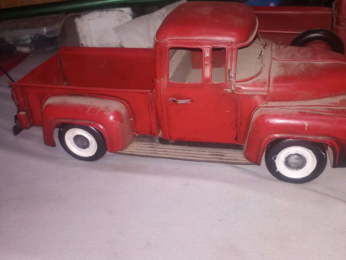 vintage Red Metal Trucks
