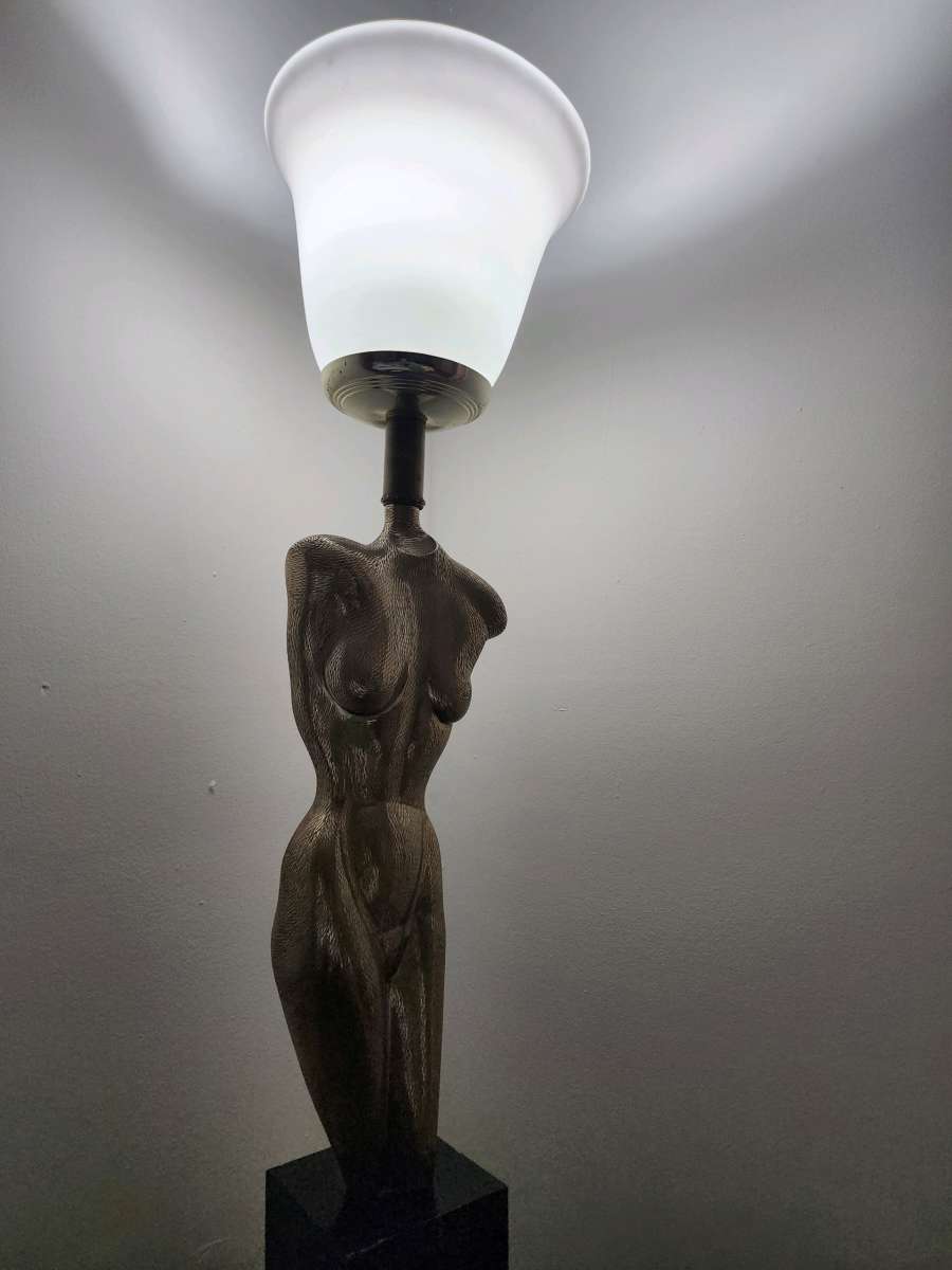Yasha Heifetz figural art deco lamp