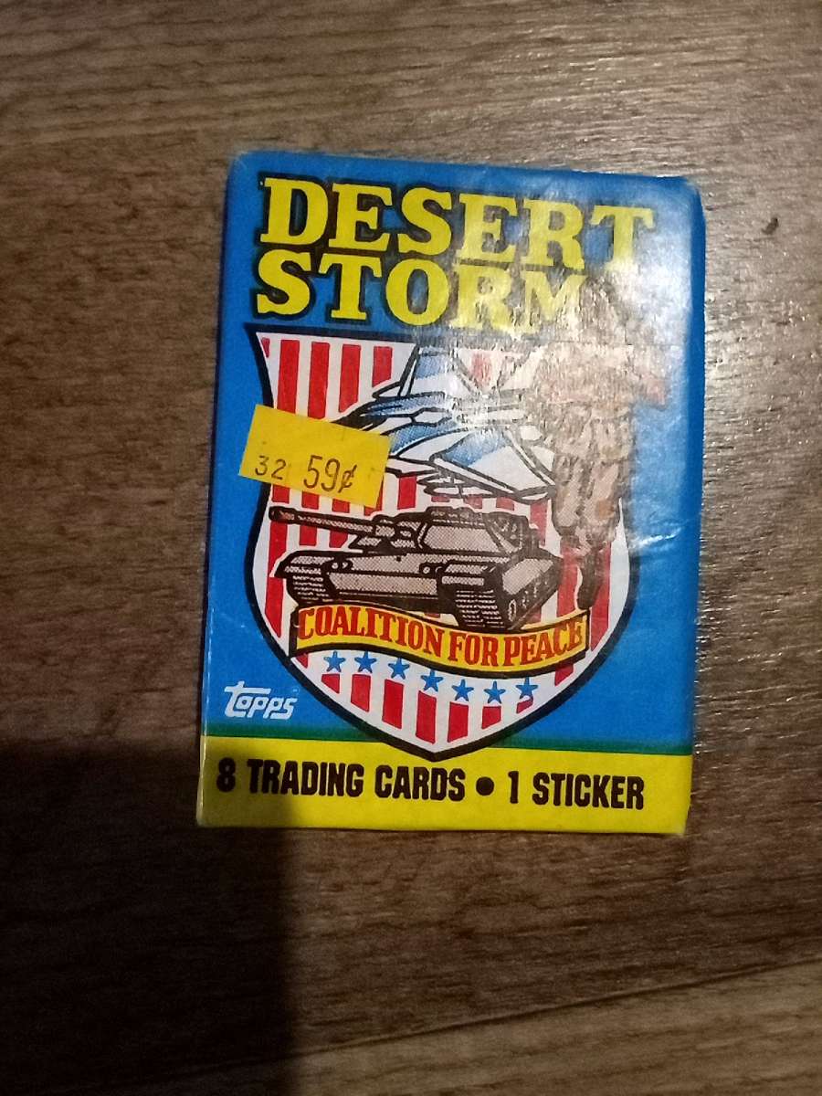 4 sealed packs of desert Storm cards