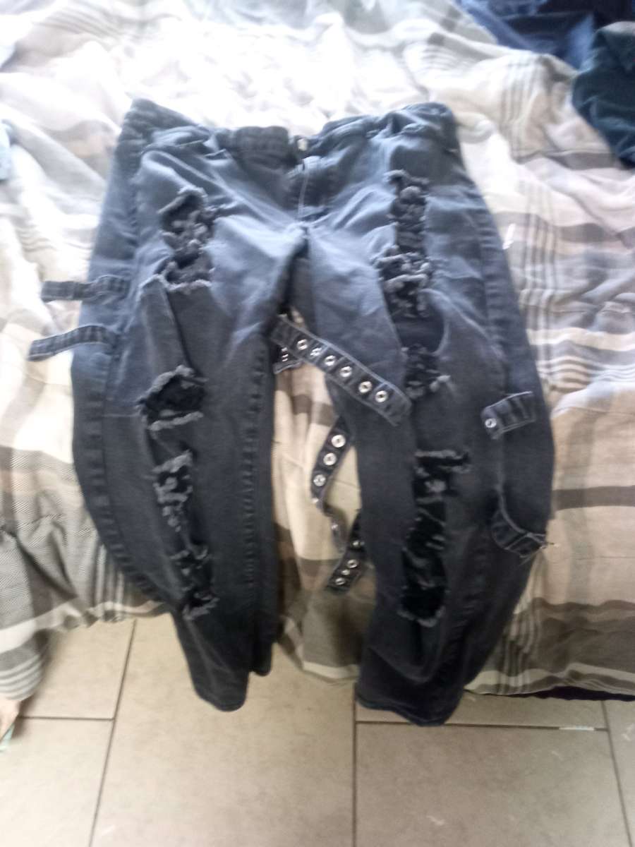 ripped black jeans