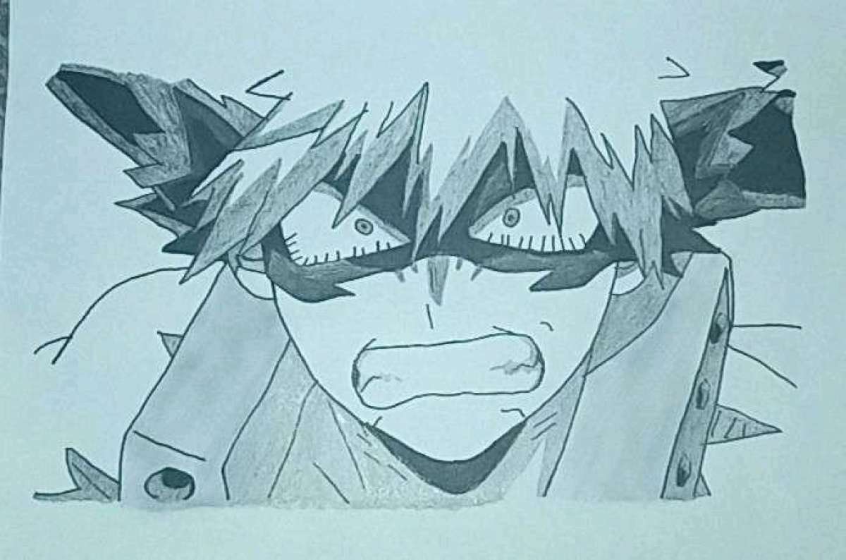 Bakugo pencil drawing