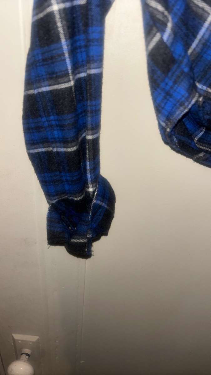 womens Zara button up plaid long sleeve