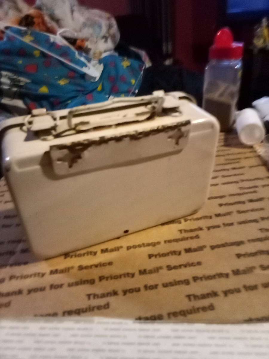 antique train first aid box