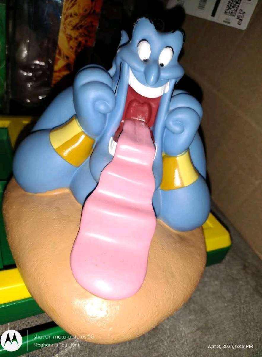 Vtg Disney Aladdin Genie Coin Bank