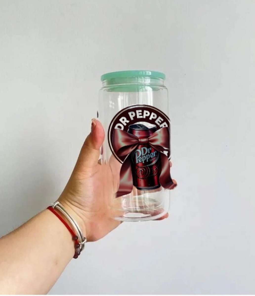16oz Glass Dr Pepper Libbey