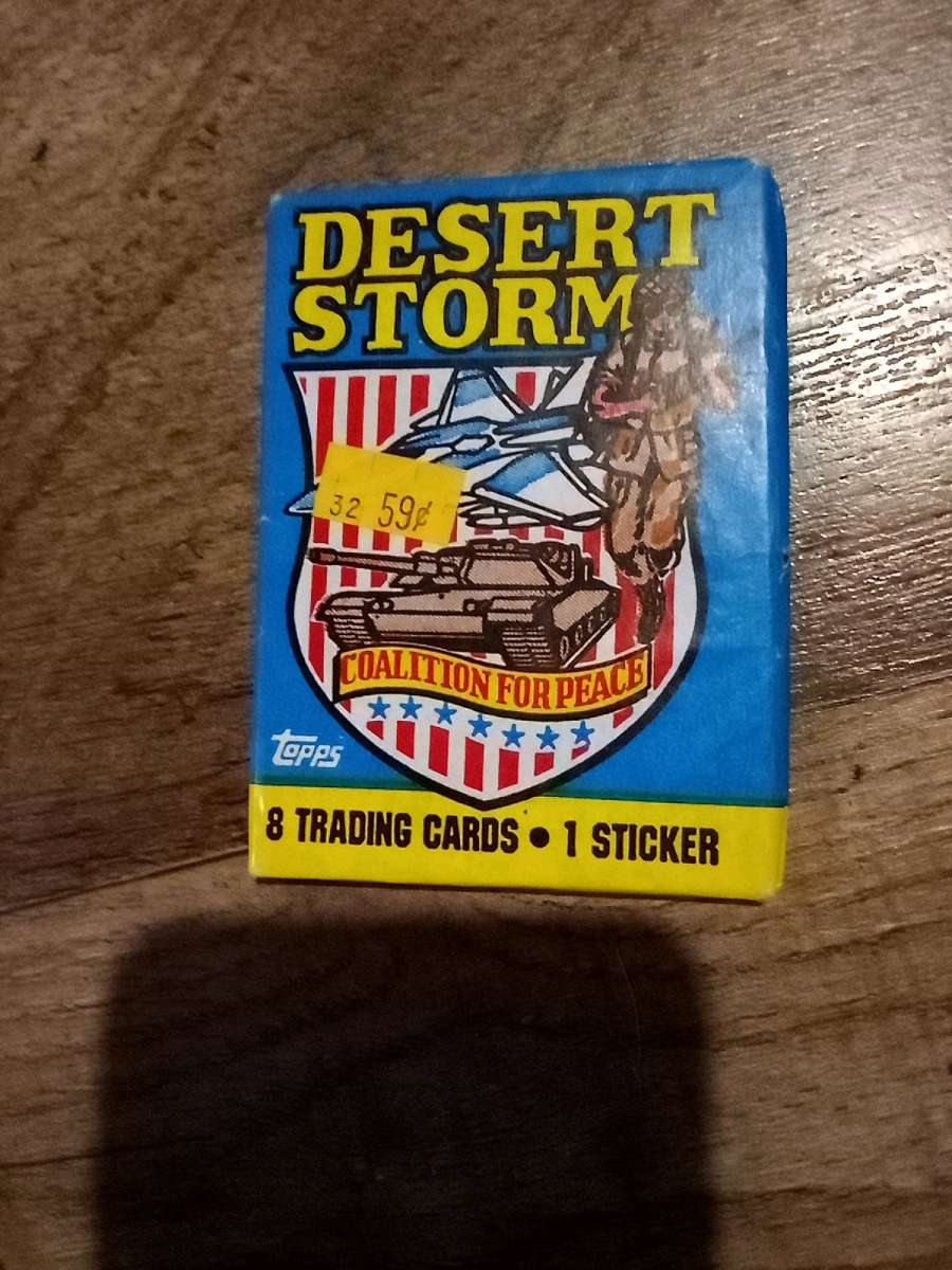 4 sealed packs of desert Storm cards