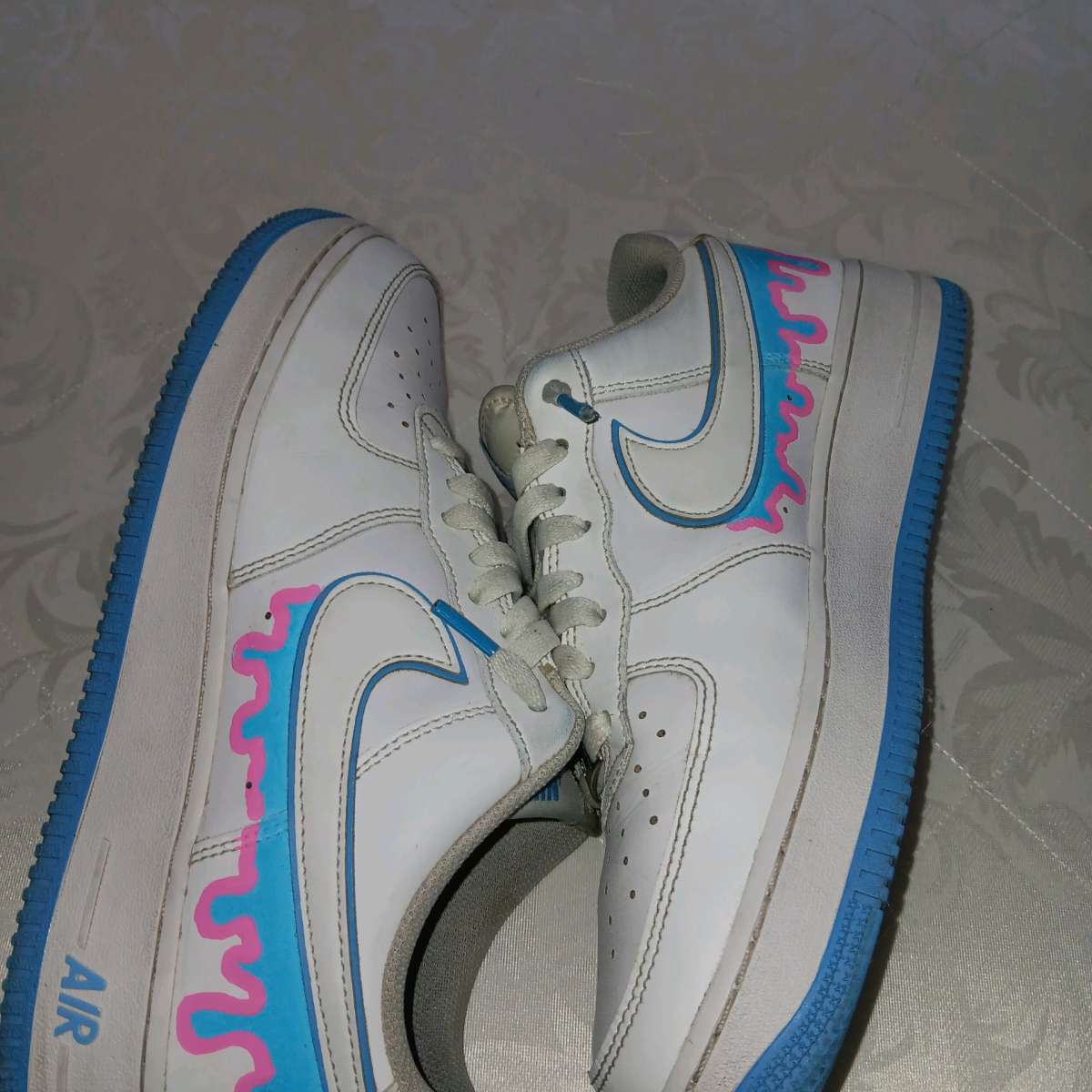 White Air Forces Custom Painted
