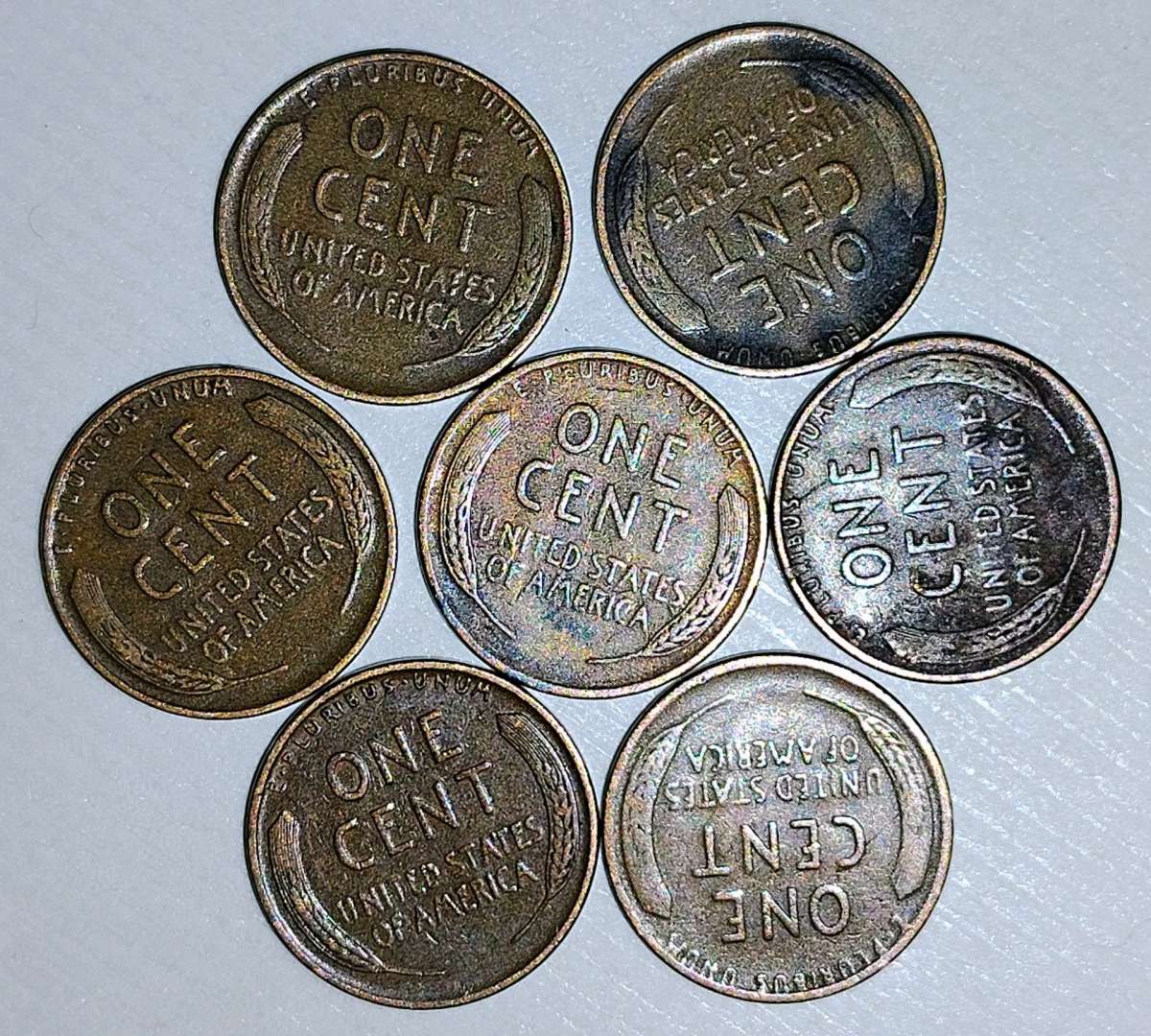1936 1937 1939 Lincoln Wheat Pennies