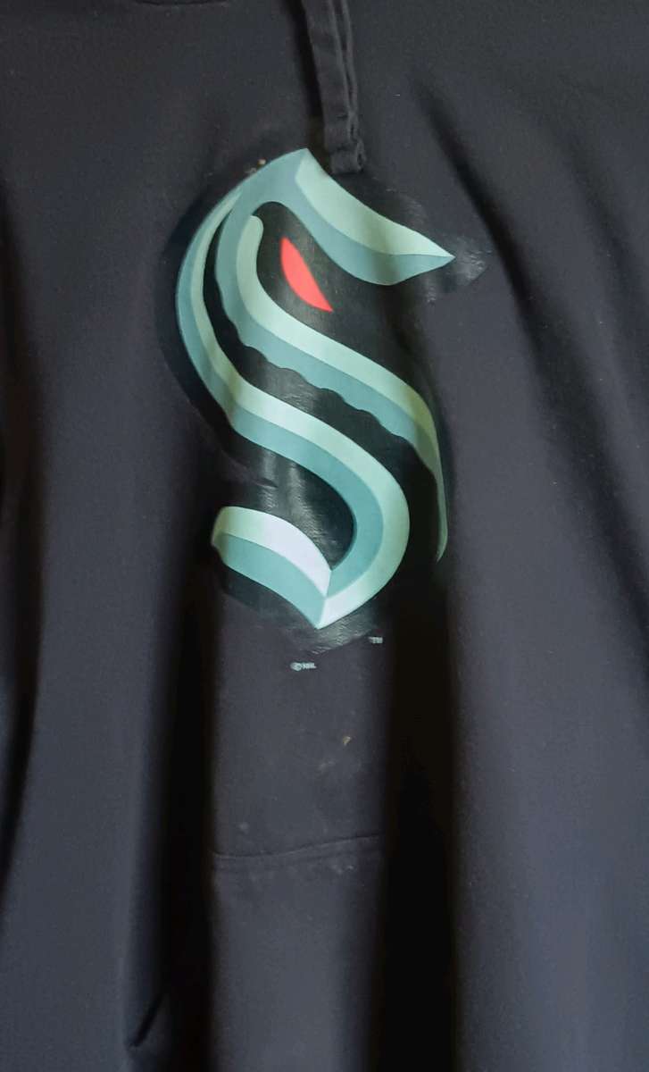 2XL SEATTLE KRAKENS HOODIE BY FANATICS GENTLY USED BIG LOGO