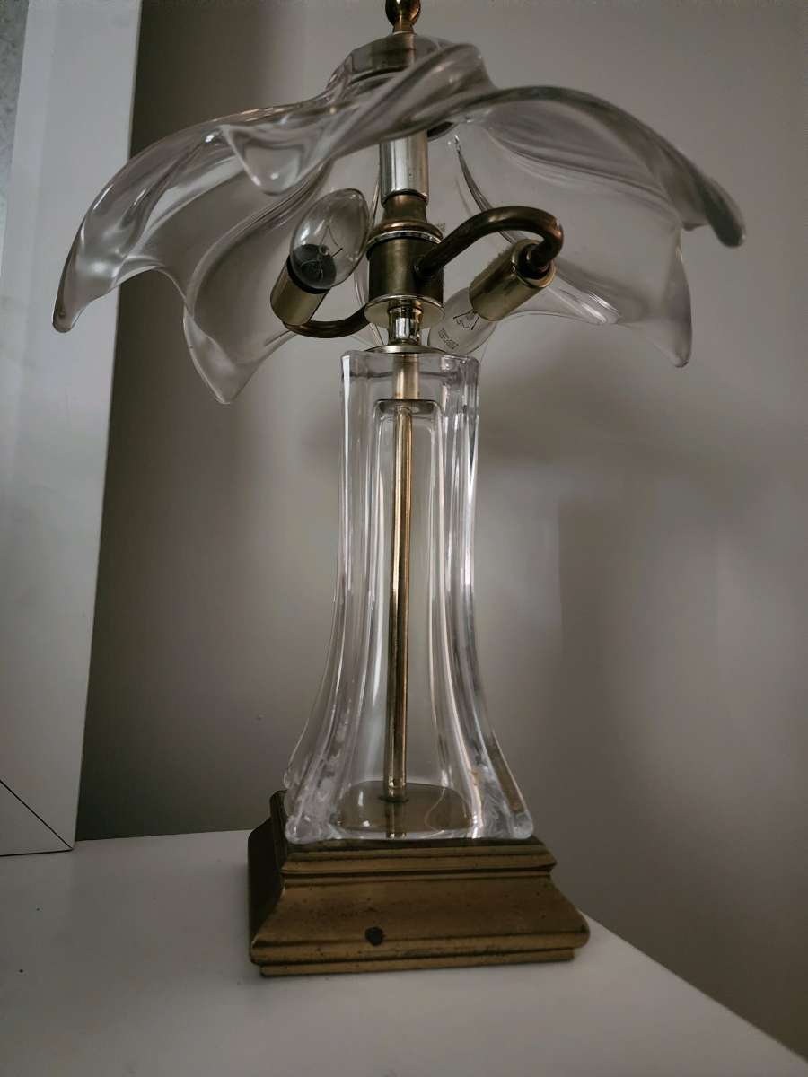 Vintage French brass lamp