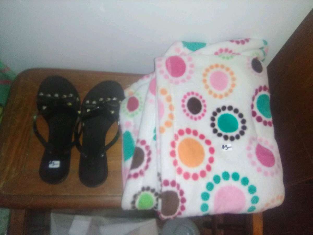 sandles and blanket