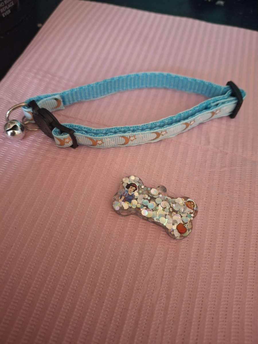 collae y tag id azul cielo