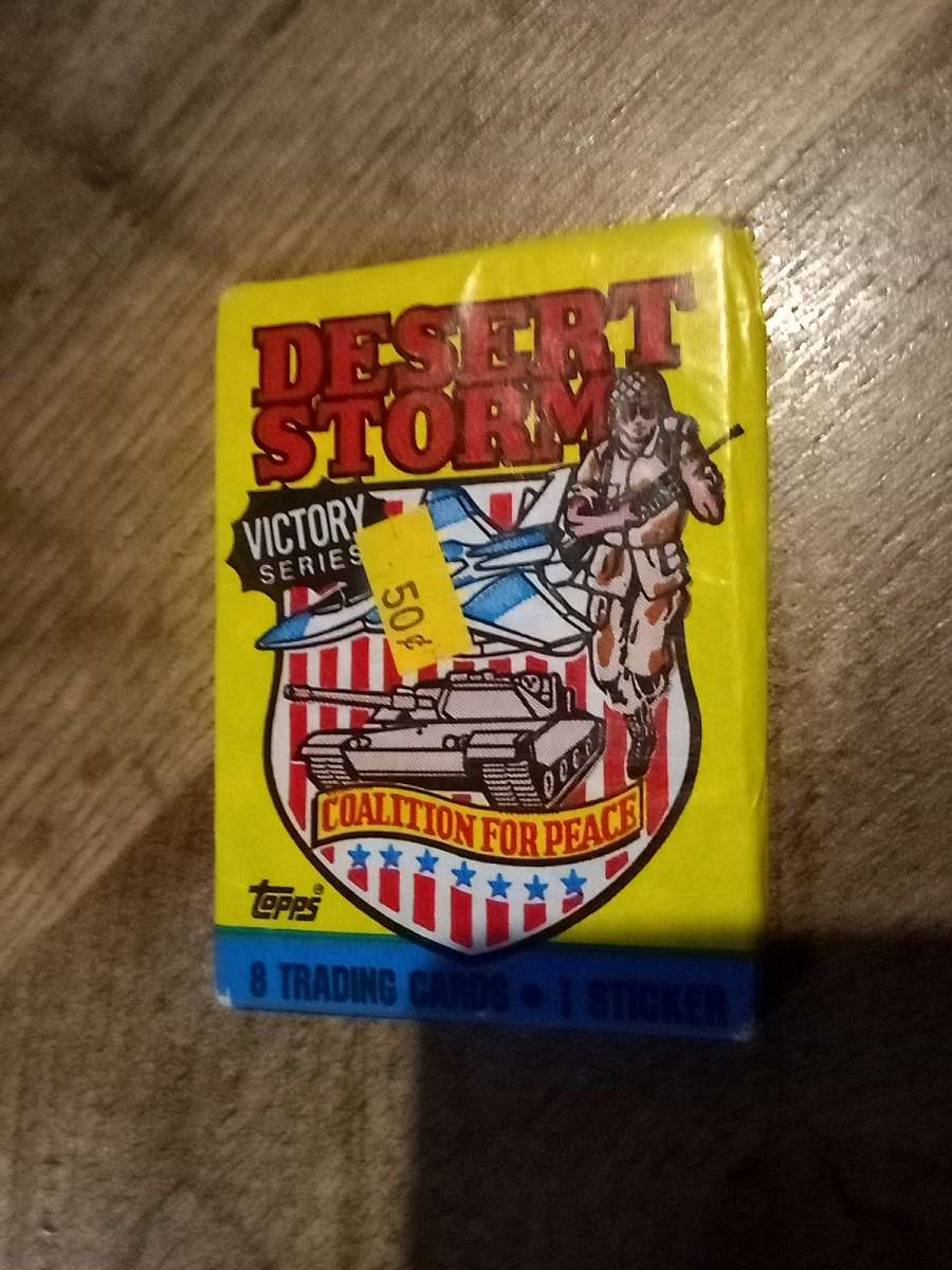 4 sealed packs of desert Storm cards