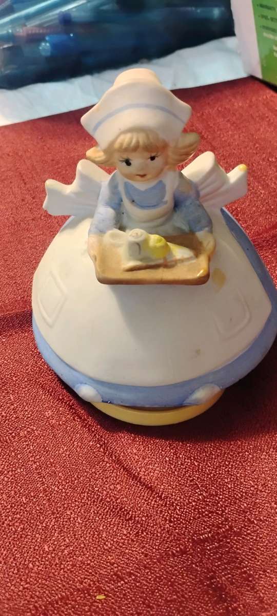 Vintage Nurse Music Box Figurine