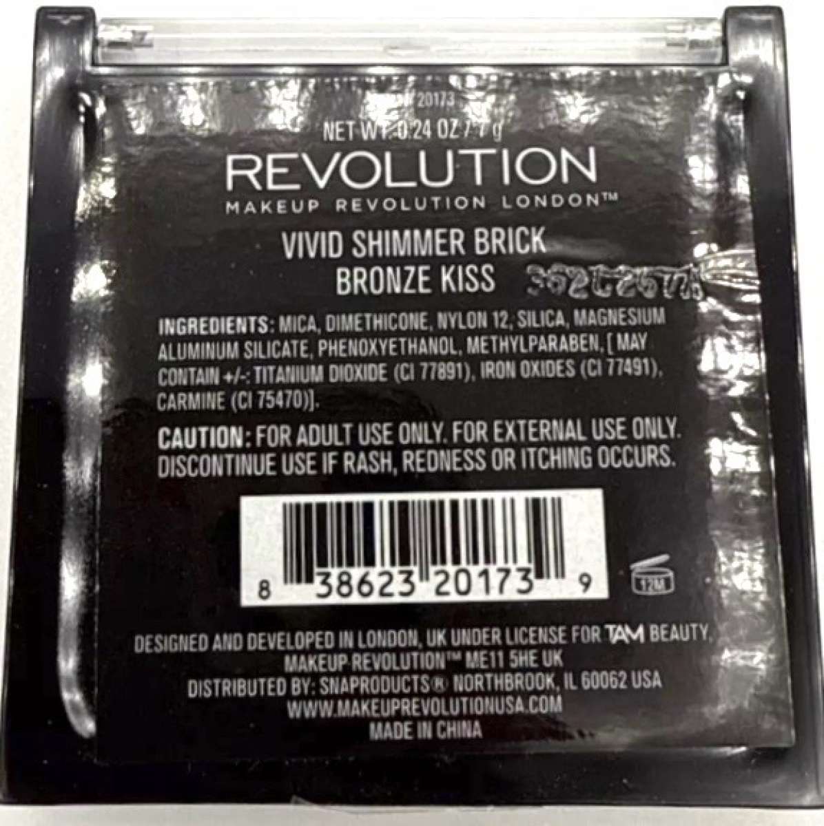 Revolution Shimmer Bronze Kiss Brick CASE Bobby BrownDupe