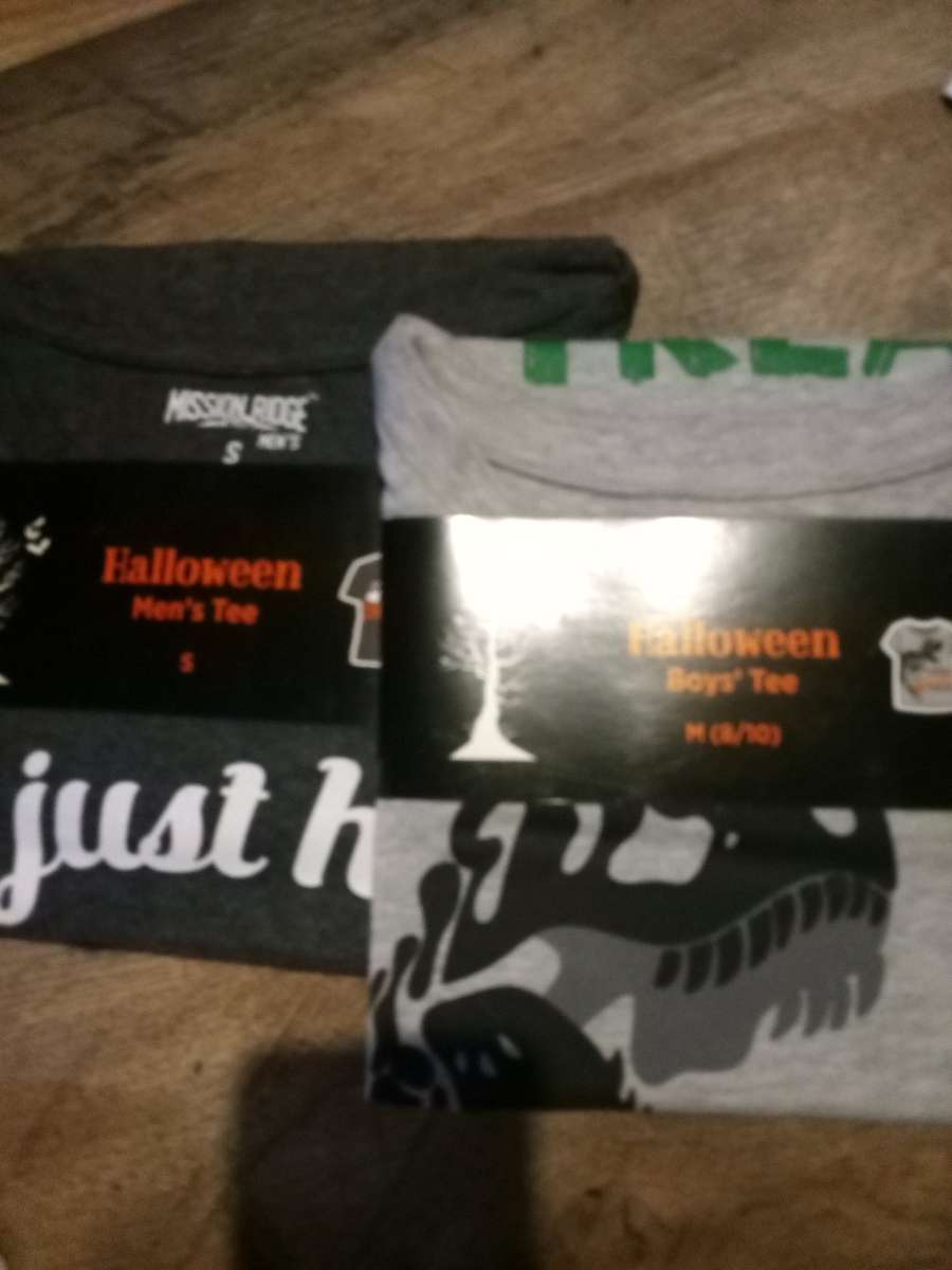 2 Halloween shirts boys medium