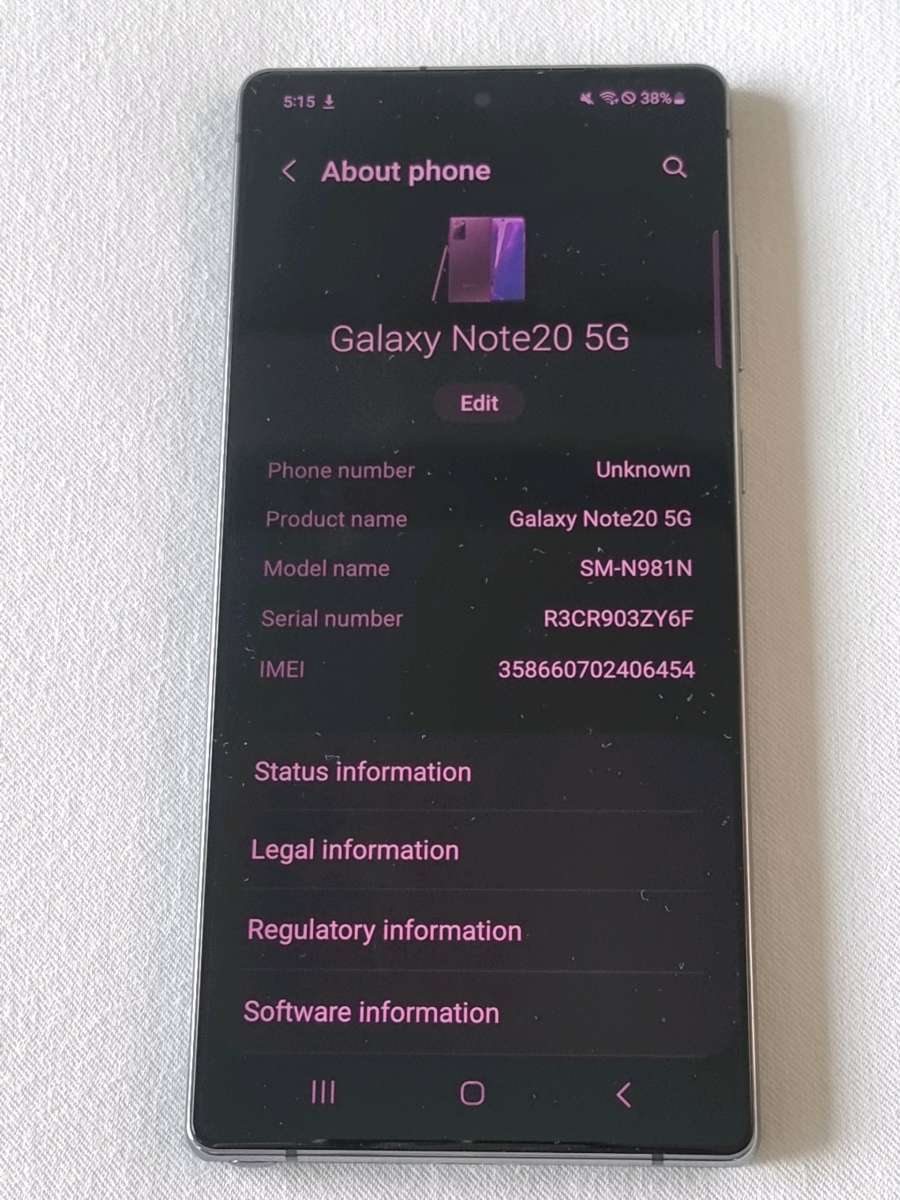 Galaxy Note 20 carrier unlocked