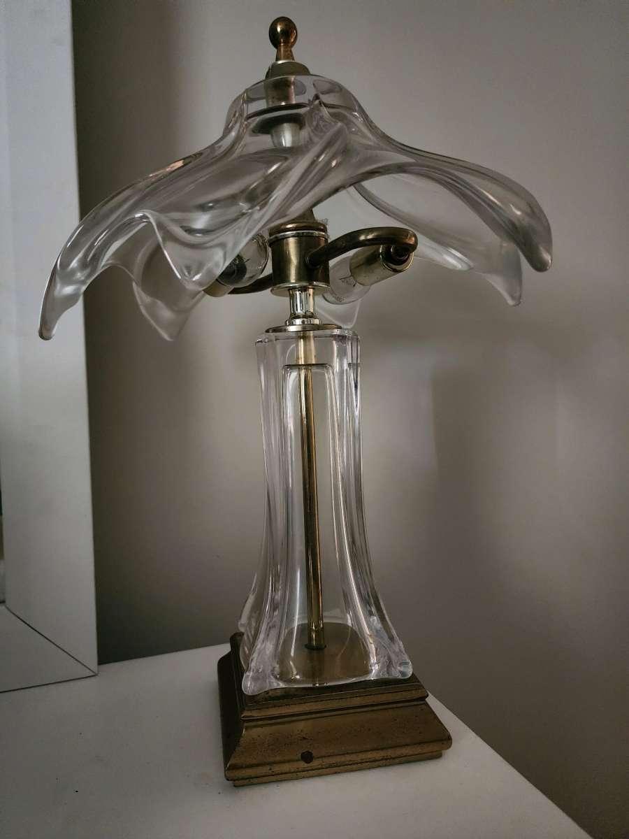 Vintage French brass lamp