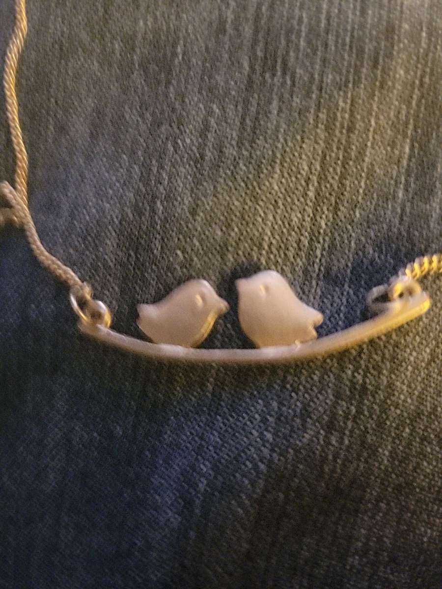 kissing bird necklace