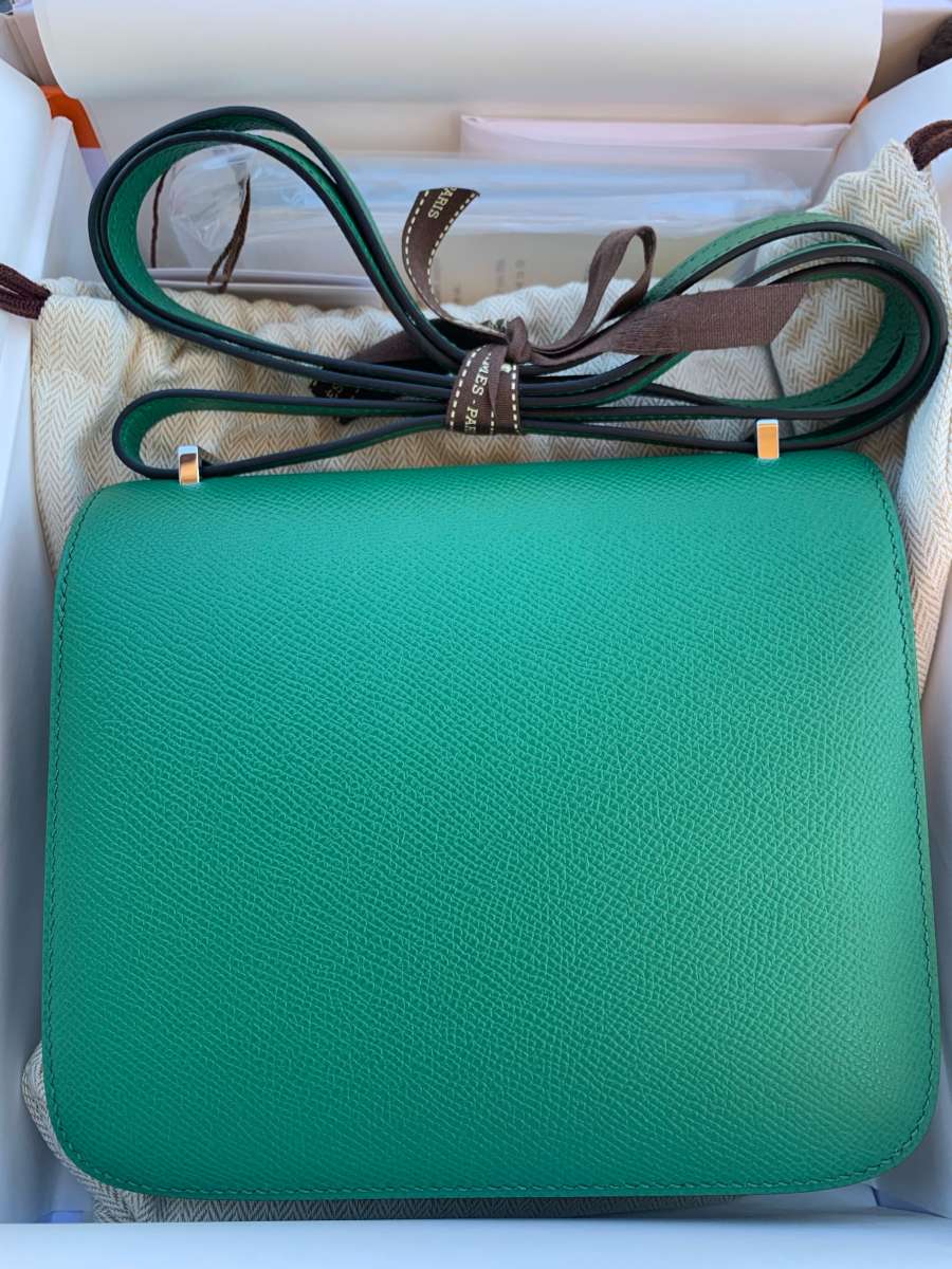 Hermes Constance 18cm Epsom Green