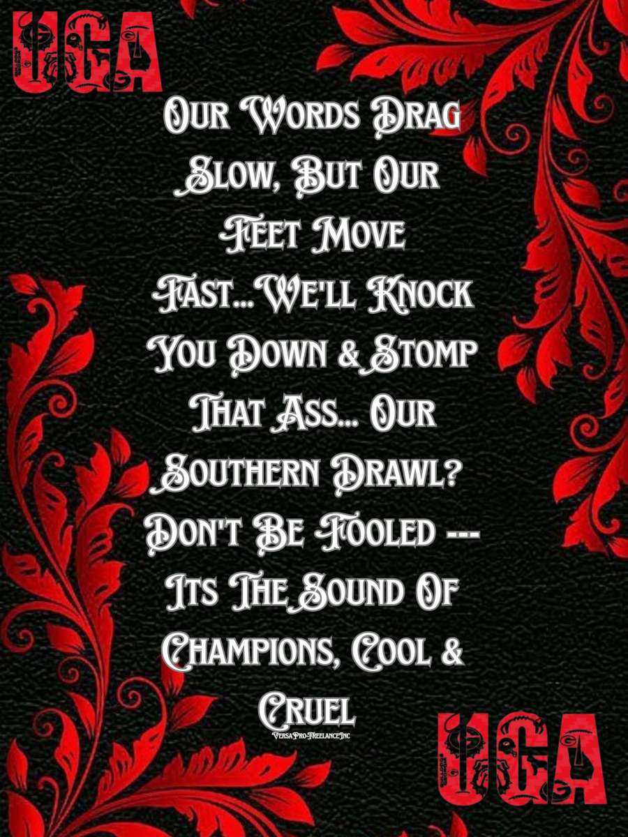 Ga Bulldog Quotes and Riddled Art In A Frame