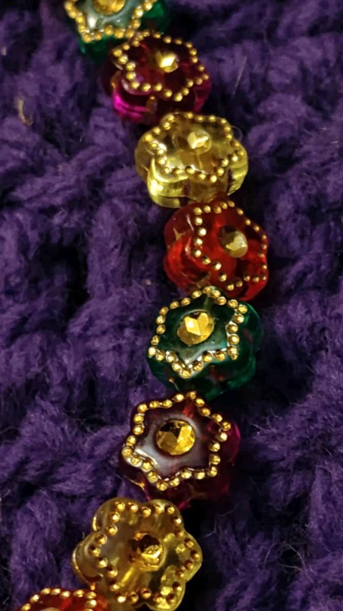 Multi color Angel charm beaded bracelet