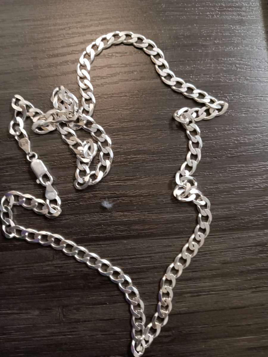 unisex Sterling Silver Chain
