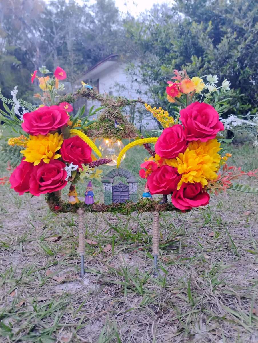 light up graveside flowers for loved ones