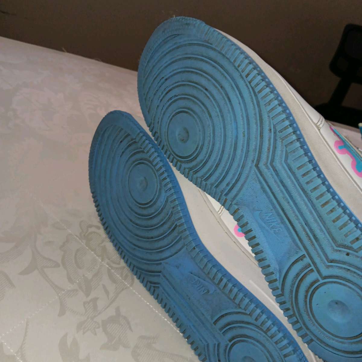 White Air Forces Custom Painted