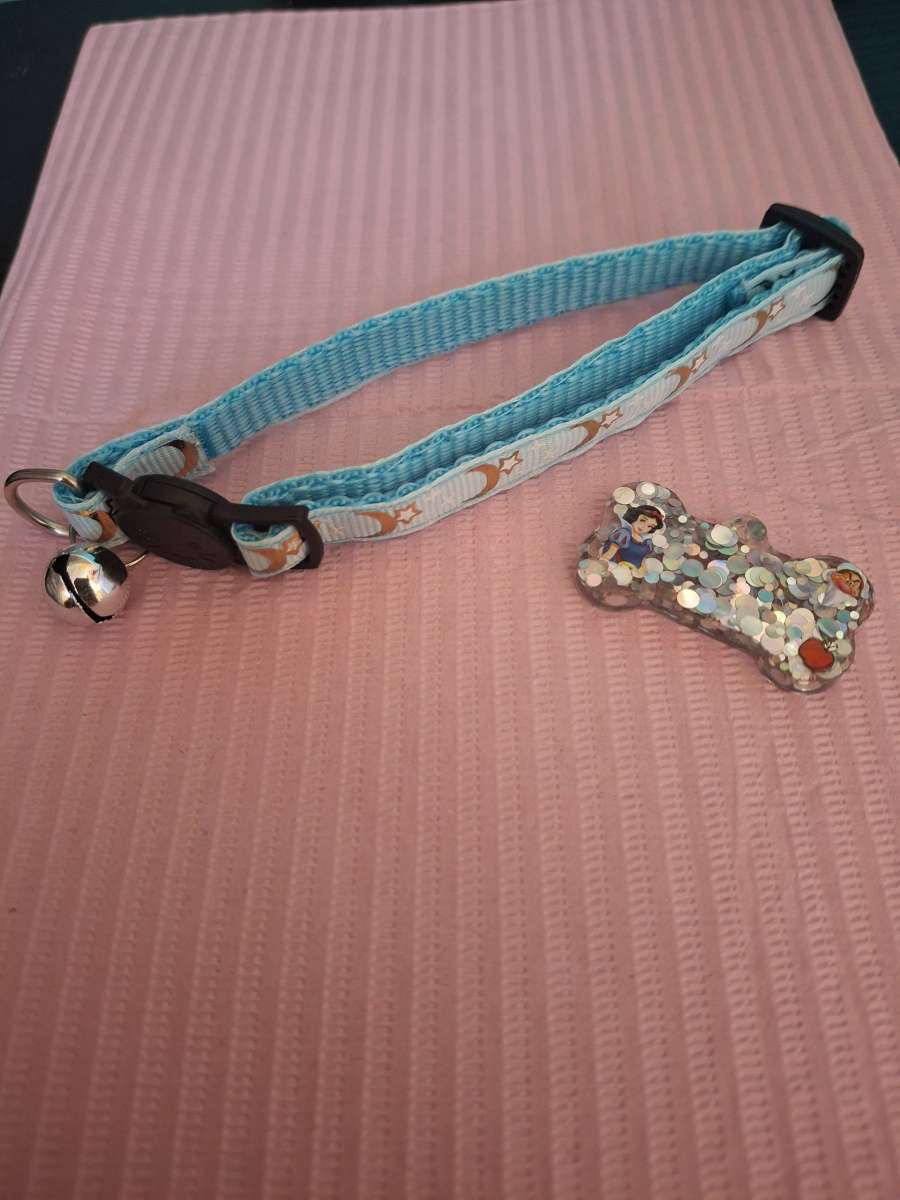 collae y tag id azul cielo