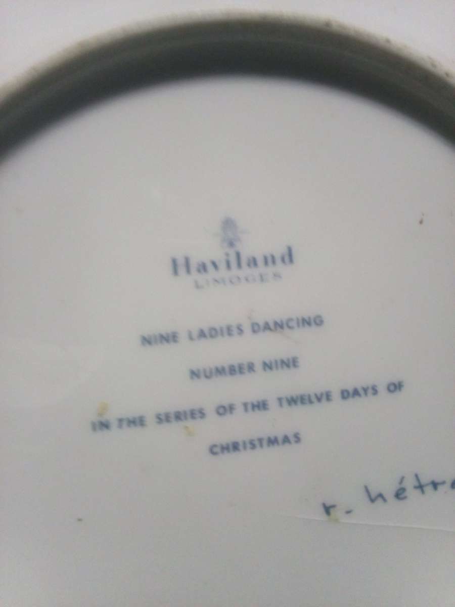 noel 1978 Havilland linoge plate