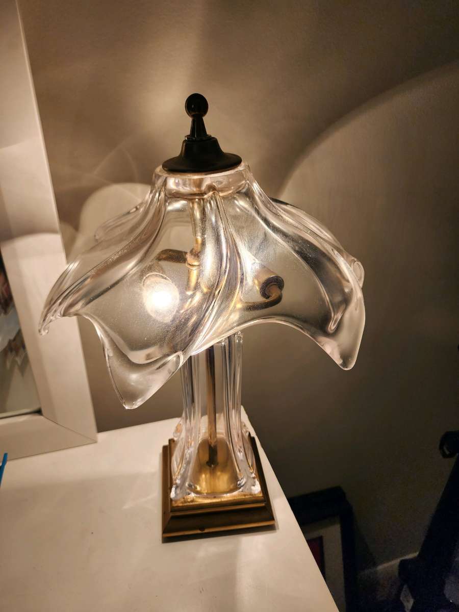 Vintage French brass lamp