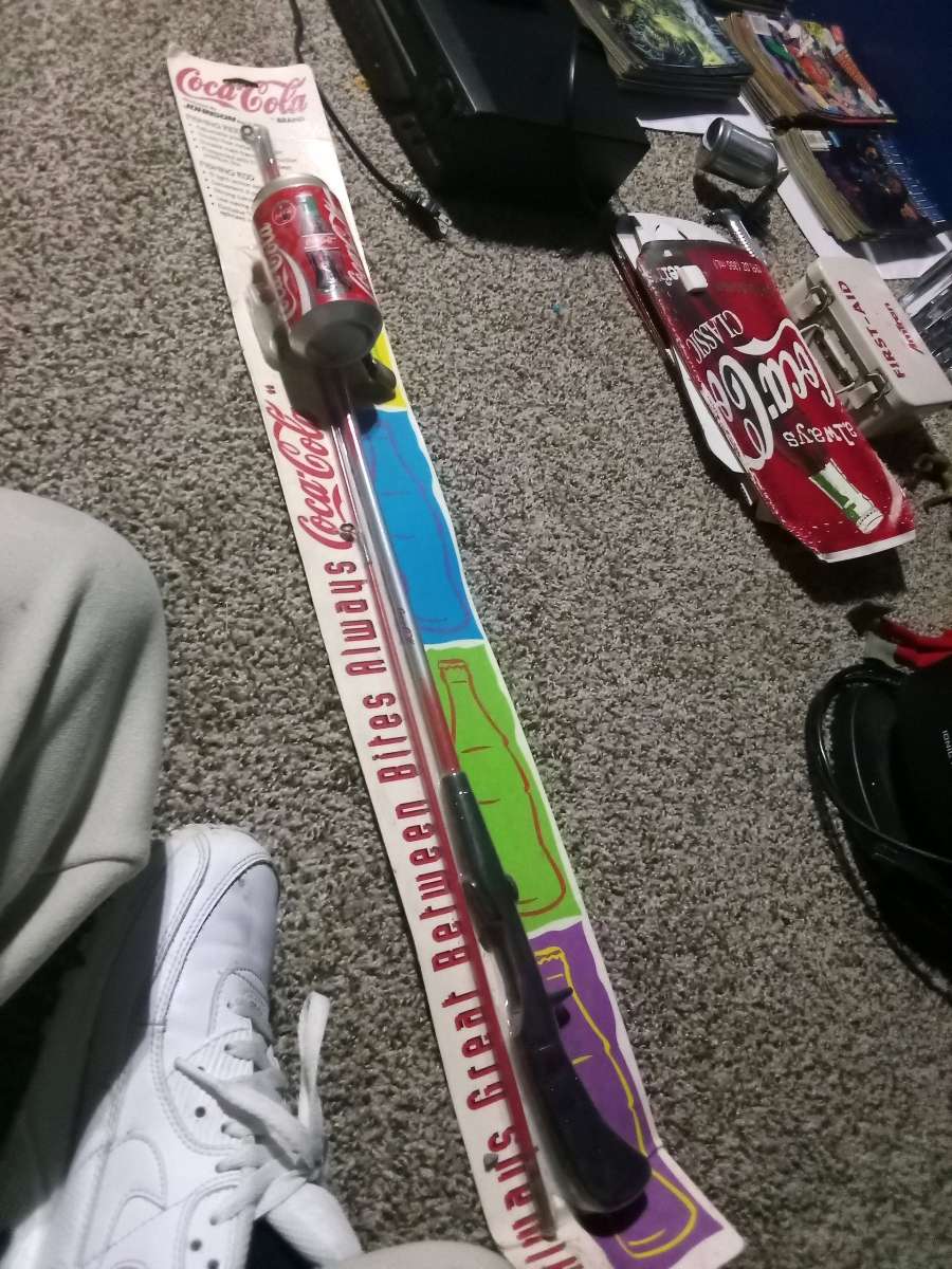 coca cola fishing pole still in package