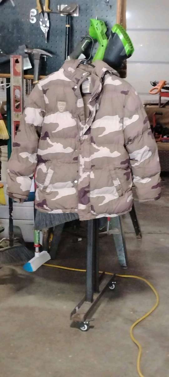 Boys Lg Athletic Works Camo Puffer Coat