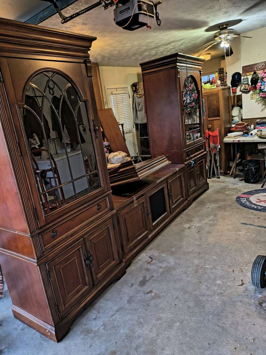 beautiful cherry entertainment center