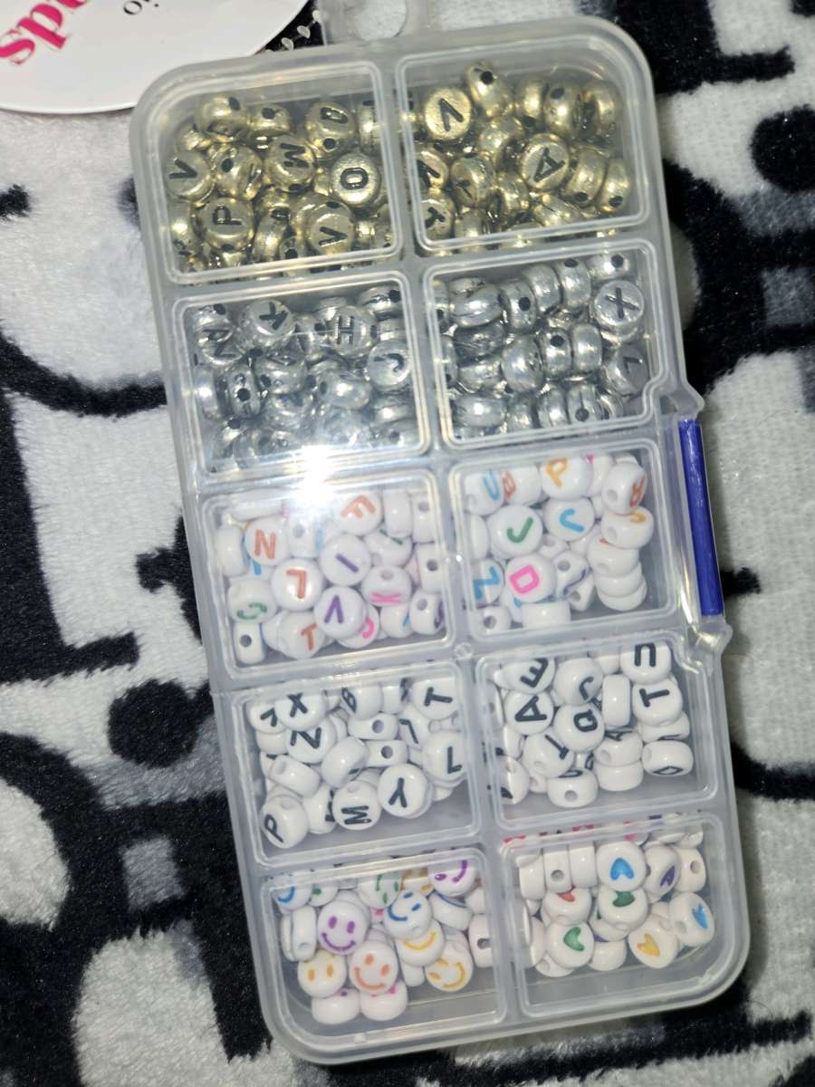 brand new letters beads never opened see pics