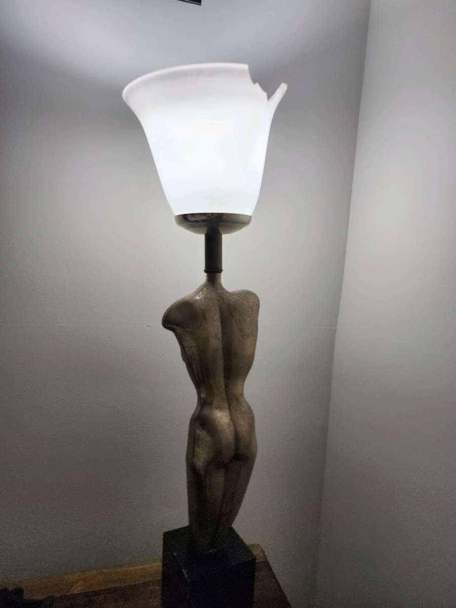 Yasha Heifetz figural art deco lamp