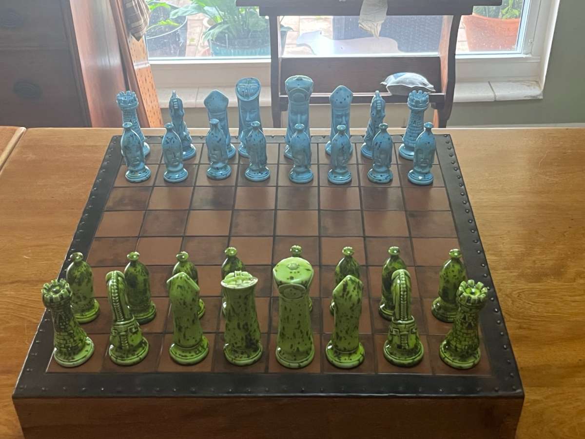 Own a Piece of Functional Art This rare handcrafted ceramic chess