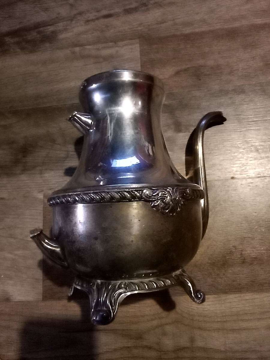 antique silver tea pot