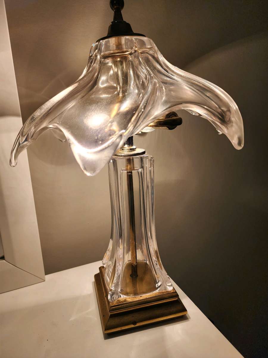 Vintage French brass lamp