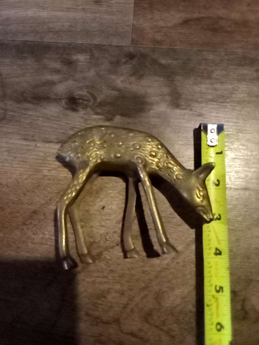 vintage brass deer